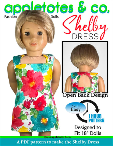 Shelby Dress 18 Inch Doll Sewing Pattern