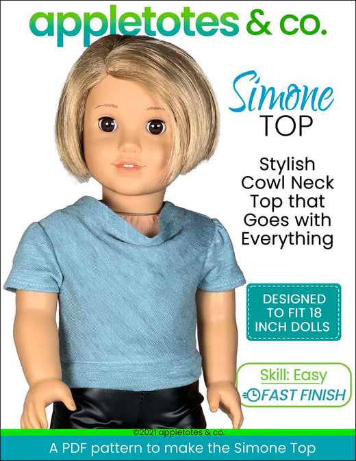 Simone Top 18 Inch Doll Sewing Pattern