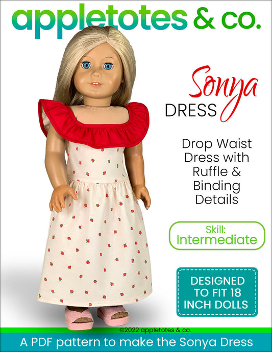 Sonya Dress 18 Inch Doll Sewing Pattern