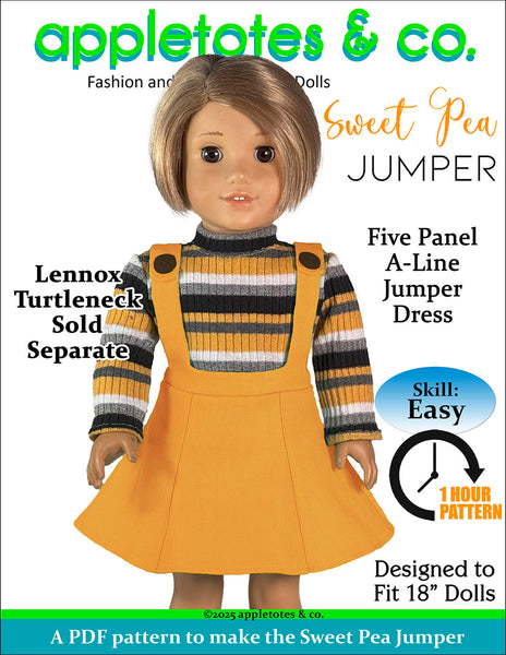 Sweet Pea Jumper 18 Inch Doll Sewing Pattern