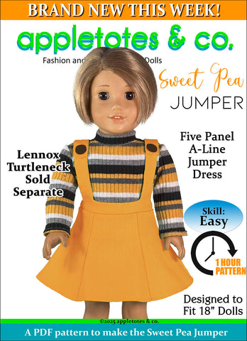 Sweet Pea Jumper 18 Inch Doll Sewing Pattern