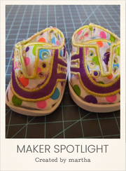 Customer-made Sydney Sneakers ITH Embroidery Patterns for 18 Inch Dolls