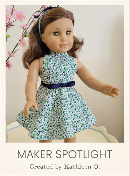 Sylvia Dress 18 Inch Doll Sewing Pattern