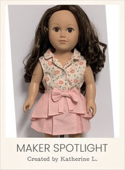 Customer-made Tara Skirt 18 Inch Doll Sewing Pattern