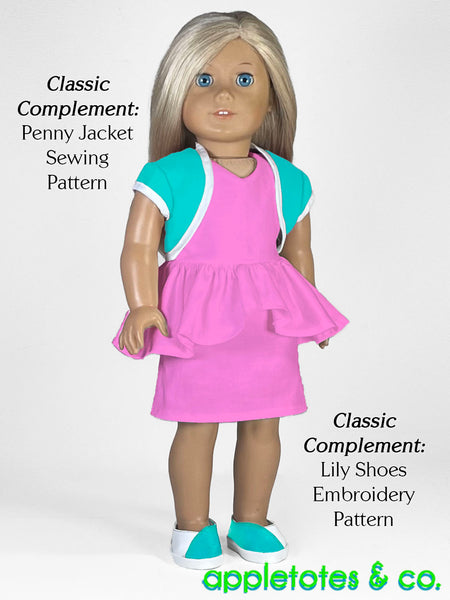 Tatiana Dress 18 Inch Doll Sewing Pattern