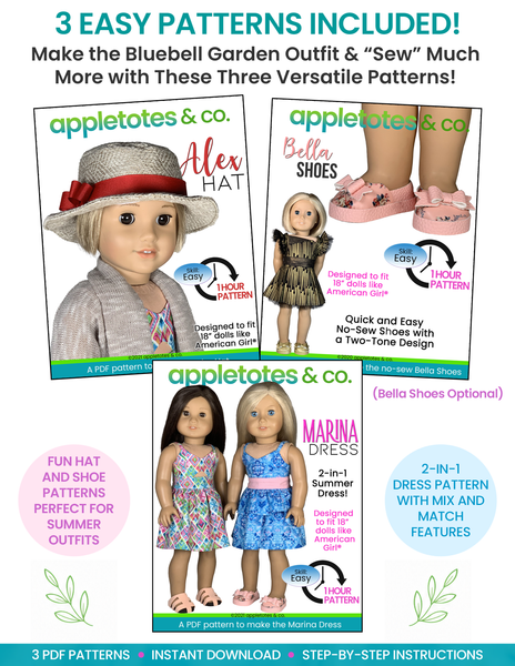Bluebell Garden Set: Three-Pattern Bundle
