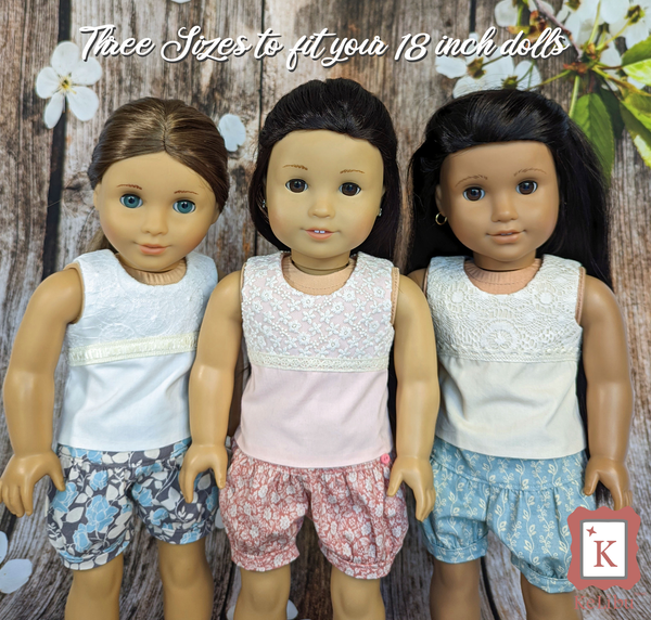 Lace on Top 18 Inch Doll Sewing Pattern