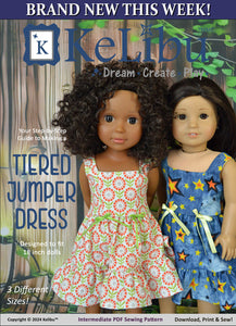 Tiered Jumper Dress 18 Inch Doll Sewing Pattern