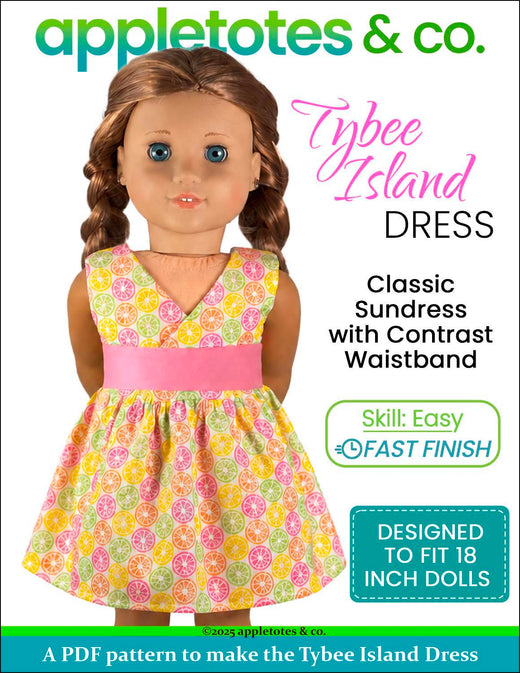 Tybee Island Dress 18 Inch Doll Sewing Pattern
