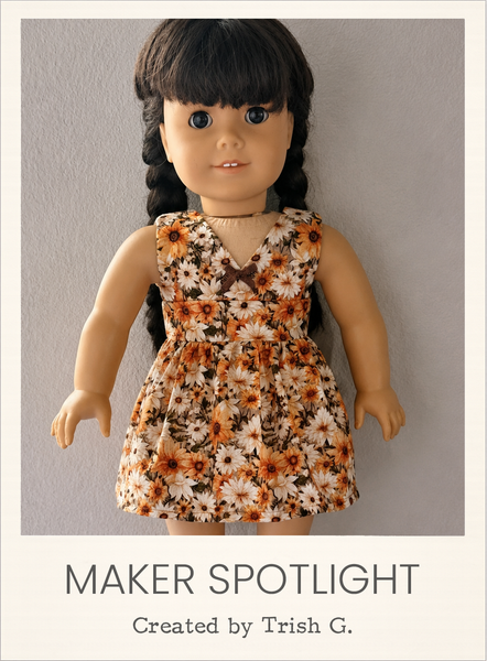 Tybee Island Dress 18 Inch Doll Sewing Pattern