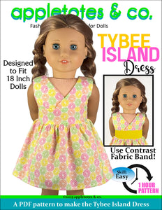 Tybee Island Dress 18 Inch Doll Sewing Pattern