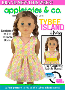 Tybee Island Dress 18 Inch Doll Sewing Pattern