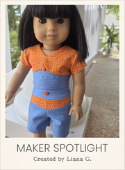 Customer-made Violet Shorts 18 Inch Doll Sewing Pattern