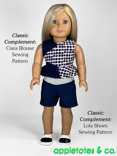 Violet Shorts 18 Inch Doll Sewing Pattern