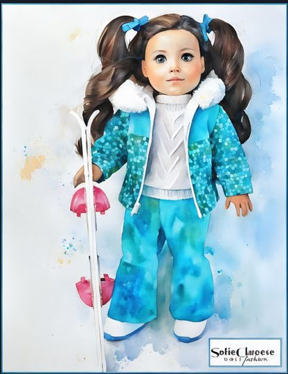 Sofie's Caldron Bay Resort Ski Outfit 18 Inch Doll Sewing Pattern