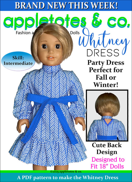 Whitney Dress 18 Inch Doll Sewing Pattern