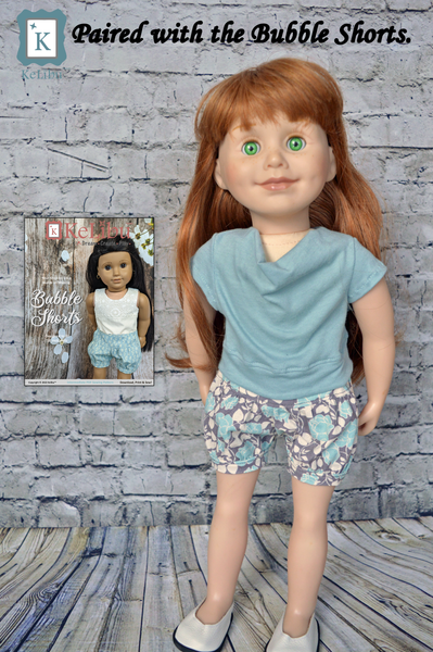 Cowl Neck Shirt 18 Inch Doll Sewing Pattern