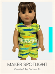 Customer-made Zoey Skort Romper Sewing Pattern for 18 Inch Dolls