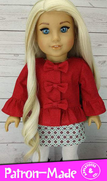 Cape Cod Jacket Sewing Pattern for 18 Inch Dolls