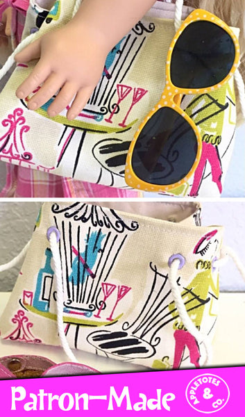 Carry All Beach Bags Sewing Pattern for 18" Dolls