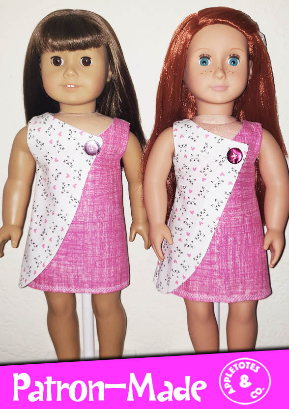 Pinafore & Dress 18 Inch Doll Sewing Pattern Vintage -   American girl  patterns, 18 inch doll clothes pattern, Doll sewing patterns