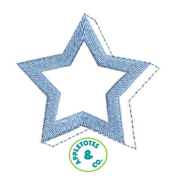 3D Star Machine Embroidery File for 18 Inch Dolls