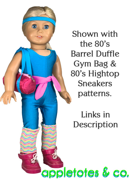 80s Aerobic Exercise Outfit Sewing Pattern 18 Inch Dolls
