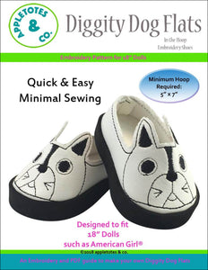 Diggity Dog Flats ITH Embroidery Patterns for 18" Dolls