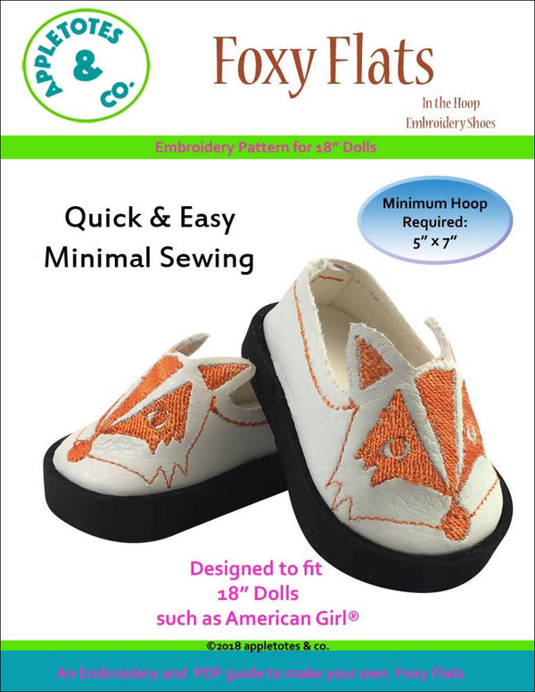 Foxy Flats ITH Embroidery Patterns for 18 Inch Dolls