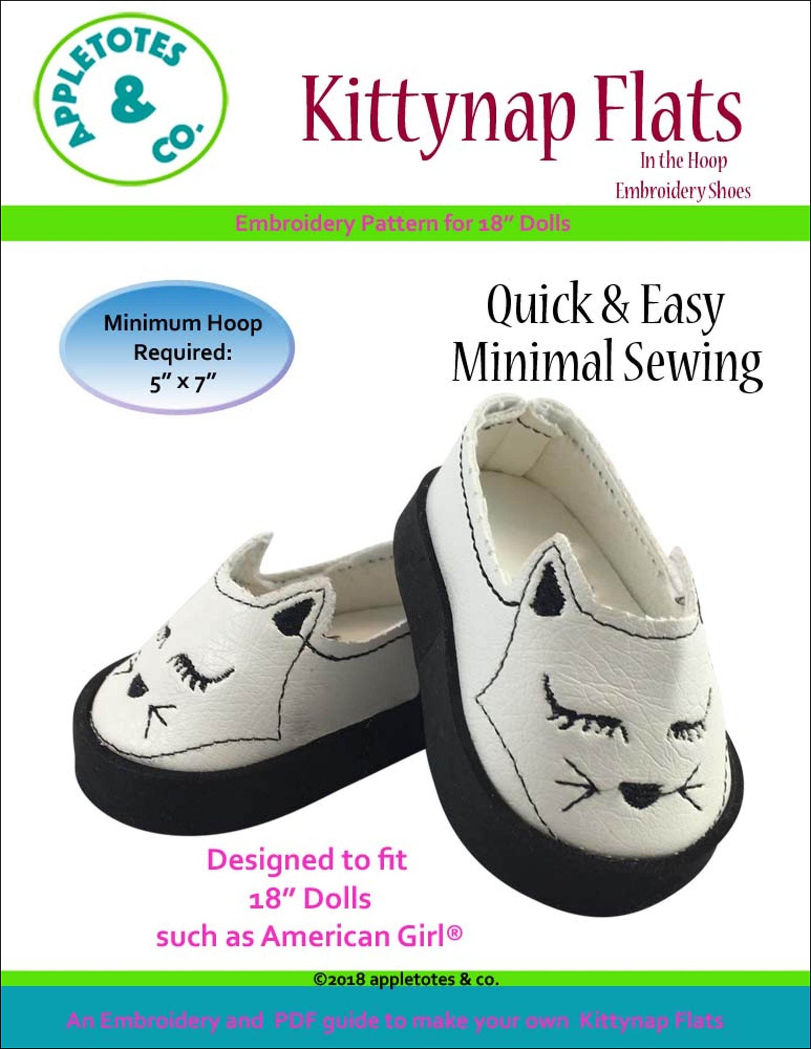 Kittynap Flats ITH Embroidery Patterns for 18" Dolls