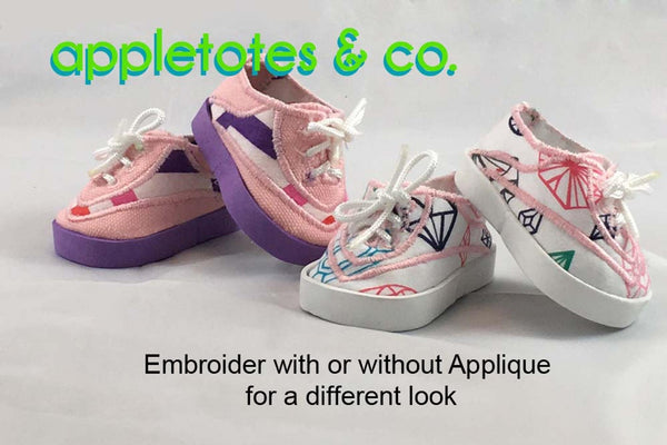 Lee Sneakers ITH Embroidery Patterns for 18" Dolls