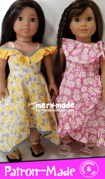 Kala Hawaiian Dress Sewing Pattern for 18" Dolls