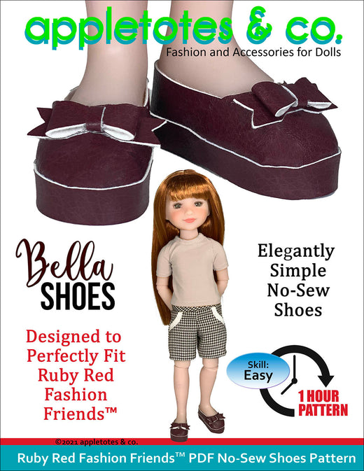 No-Sew Bella Shoes Ruby Red Fashion Friends™ Pattern