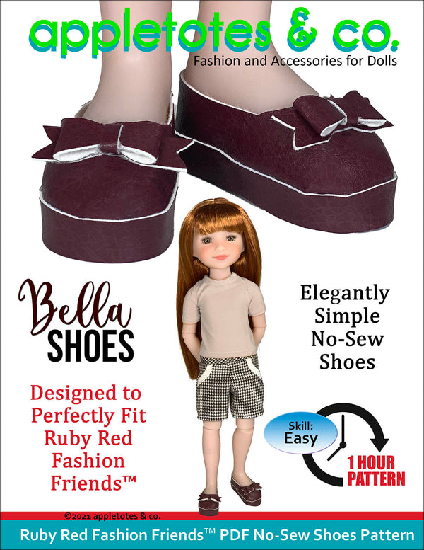 No-Sew Bella Shoes Ruby Red Fashion Friends™ Pattern