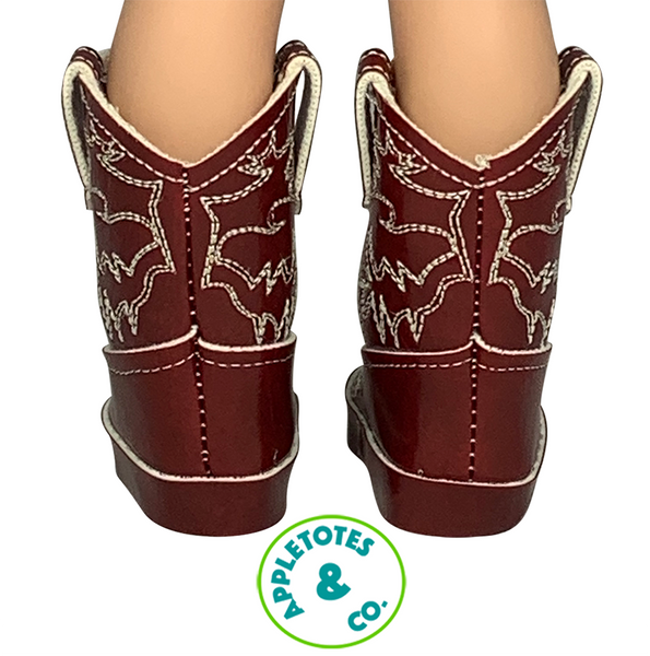Carson Cowboy Boots ITH Embroidery Patterns for 14" Dolls