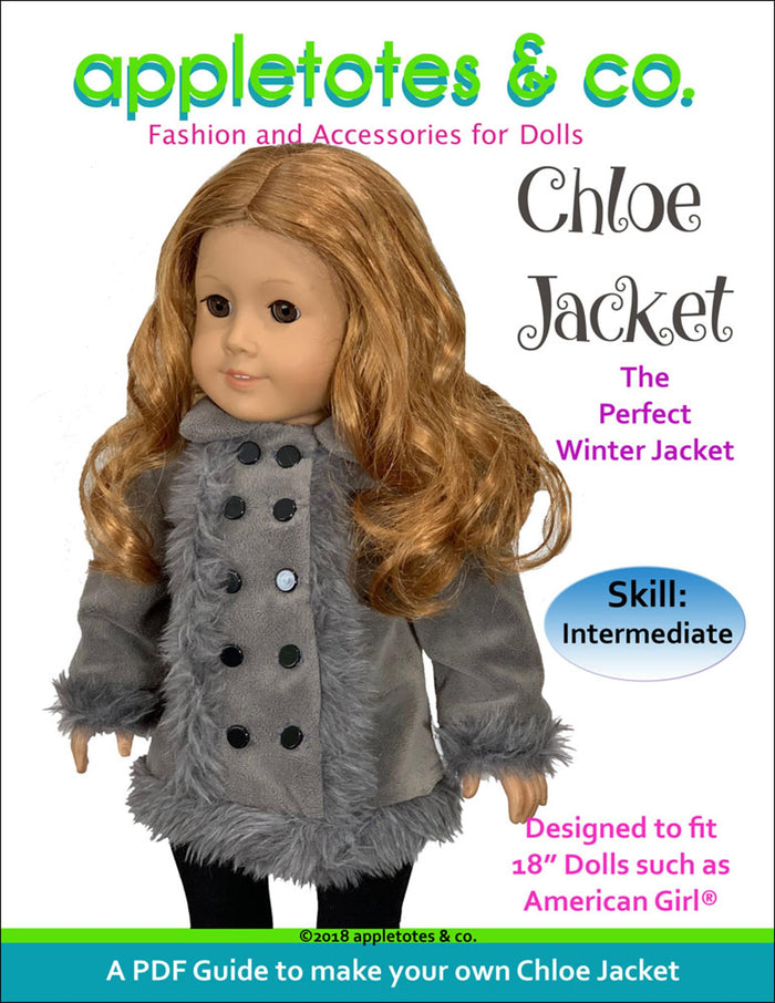 Chloe Jacket Sewing Pattern for 18 Inch Dolls