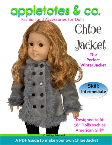 Chloe Jacket Sewing Pattern for 18" Dolls