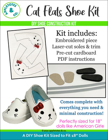 Cat Animal Flat Embroidery Kit Pack