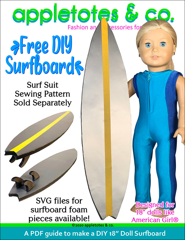 Free DIY Doll Surfboard Project for 18 Inch Dolls