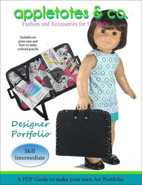 Designer Portfolio Sewing Pattern for 18 Inch Dolls