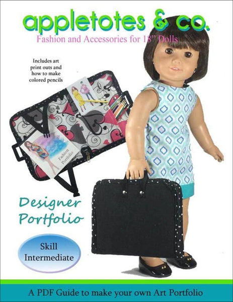 Designer Portfolio Sewing Pattern for 18" Dolls