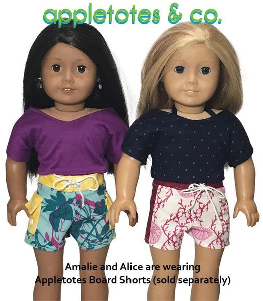 Free Easy Beach Shirt Sewing Pattern for 18 Inch Dolls