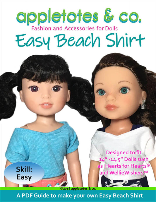 Free Easy Beach Shirt Sewing Pattern for 14.5 Inch Dolls
