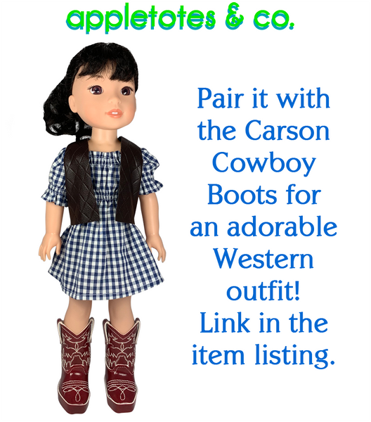Free Western Vest Sewing Pattern for 14" Dolls