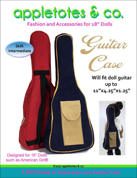 Guitar Case Sewing Pattern for 18" Dolls