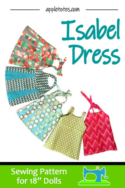 Isabel Halter Top Dress Sewing Pattern for 18" Dolls