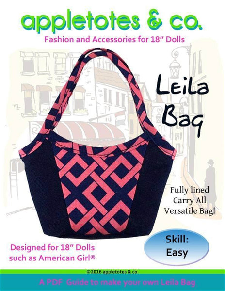 Leila Handbag Sewing Pattern for 18" Dolls