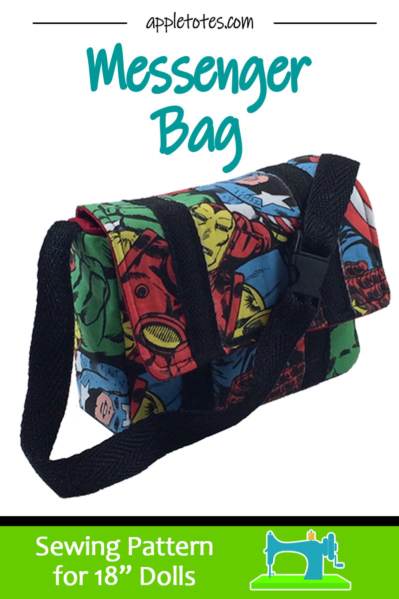 Messenger Bag Sewing Pattern for 18 Inch Dolls Appletotes Co
