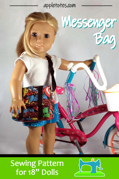 Messenger Bag Sewing Pattern for 18" Dolls