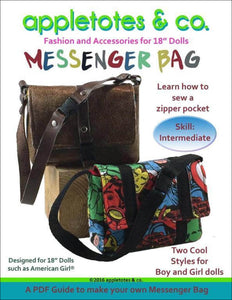Messenger Bag Sewing Pattern for 18" Dolls